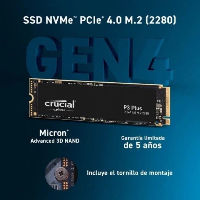 Crucial P3 Plus 2TB SSD M.2 3D NAND NVMe PCIe 4.0