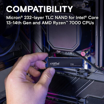Disco Duro Crucial T705 2TB SSD M.2 PCIe Gen5 NVMe