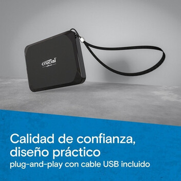 Disco Duro Crucial X9 Disco Externo SSD 2TB USB-C Negro