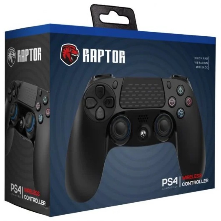 Indeca Raptor Mando Inalámbrico Negro para PS4