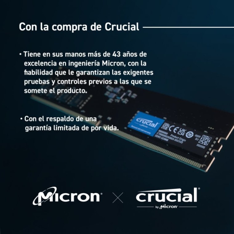 Crucial CT2K32G48C40U5 DDR5 4800MHz PC5-38400 64GB 2x32GB CL40