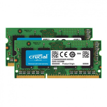 Crucial CT2KIT51264BF160B SO-DIMM DDR3 1600Mhz PC3-12800 8GB 2x4GB CL11 Crucial CT2KIT51264BF160B SO-DIMM DDR3 1600Mhz PC3-12800 8GB 2x4GB CL11