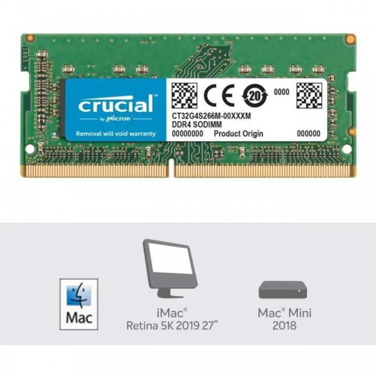 Crucial CT32G4S266M SO-DIMM DDR4 2666Mhz PC4-21300 32GB CL19