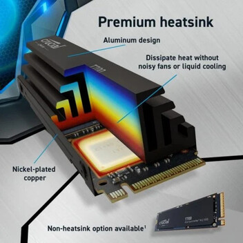 Crucial T700 4TB SSD PCIe Gen5 NVMe M.2