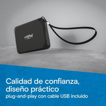 Disco Duro Crucial X9 Disco Externo SSD 4TB USB-C Negro