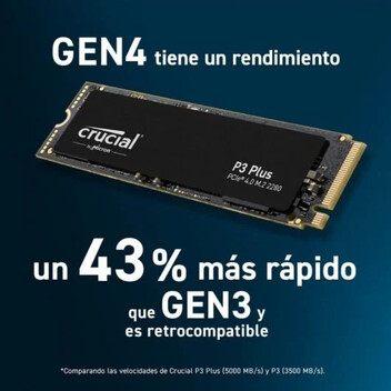 Crucial P3 Plus 500GB SSD M.2 3D NAND NVMe PCIe 4.0 Crucial P3 Plus 500GB SSD M.2 3D NAND NVMe PCIe 4.0