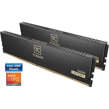 Memoria RAM Team Group T-Create Expert DDR5 6000MHz 32GB 2x16GB CL30 Dual AMD EXPO e Intel XMP Negro
