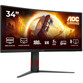 Monitor AOC CU34G4 34" Curvo WQHD 3440x1440 180Hz HDR10 Fast VA 1ms Negro