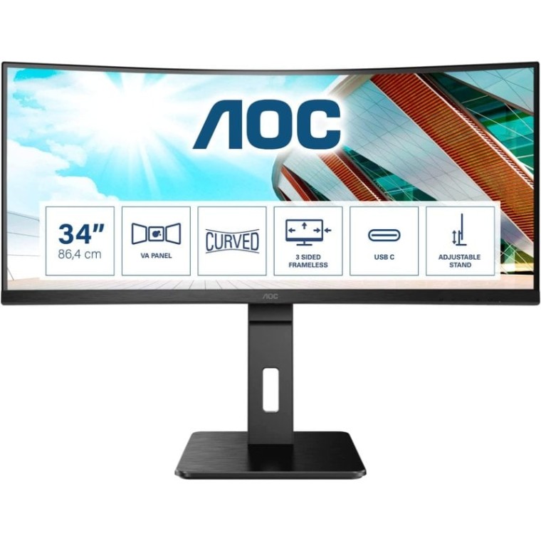 AOC CU34P2C 34" LED UWQHD 100Hz Curvo USB-C