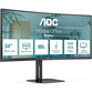 Monitor AOC CU34V5C/BK 34" VA UltraWide QHD 100Hz Altura Ajustable Altavoces MultiView Curvo USB-C Monitor AOC CU34V5C/BK 34" VA UltraWide QHD 100Hz Altura Ajustable Altavoces MultiView Curvo USB-C