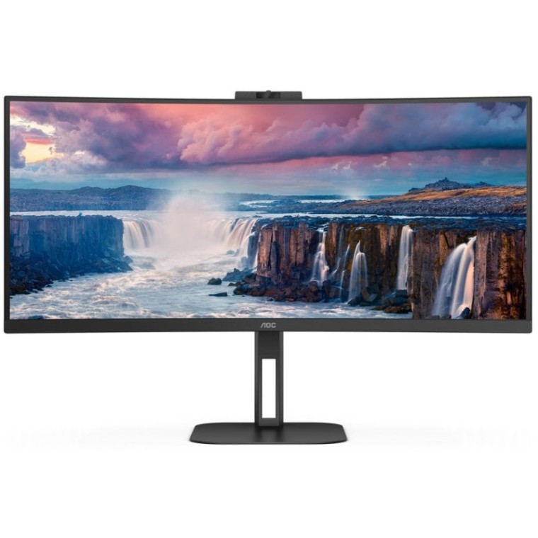 AOC CU34V5CW 34" LED UltraWide WQHD 100Hz FreeSync Webcam USB-C Curva