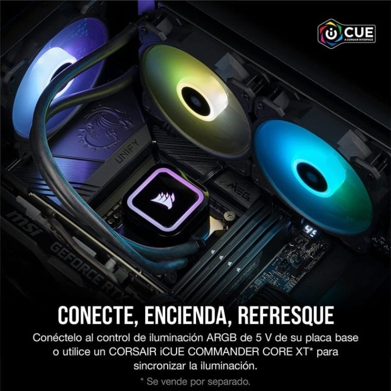 Corsair iCUE H100x RGB ELITE Kit de Refrigeración Líquida 240mm Negro