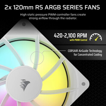 Corsair NAUTILUS 240 RS ARGB Kit Refrigeración Líquida 240mm Blanco