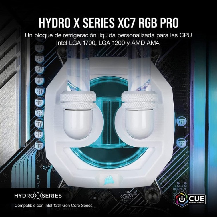 Corsair Hydro X Series XC7 RGB PRO Bloque de Refrigeración Líquida Blanco