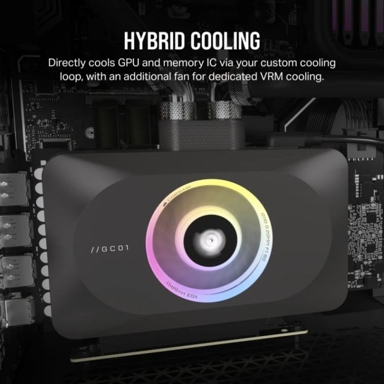 Corsair iCUE LINK XG3 RGB HYBRID GPU Bloque de Agua para 4070/4070Ti