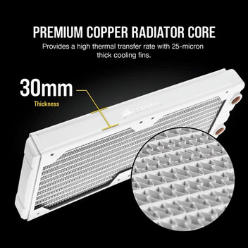 Corsair Radiador de Refrigeración Líquida Hydro X Series XR5 de 240 mm Blanco Corsair Radiador de Refrigeración Líquida Hydro X Series XR5 de 240 mm Blanco
