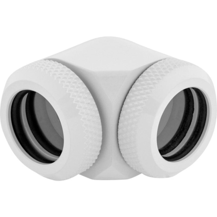 Corsair Racro 14 mm de 90° Hydro X Series XF Rígido Pack de 2 Unidades Blanco