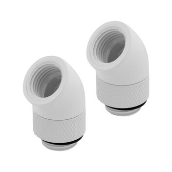 Corsair Hydro X Series 45° Rotary Pack 2 Adaptadores Blanco Corsair Hydro X Series 45° Rotary Pack 2 Adaptadores Blanco