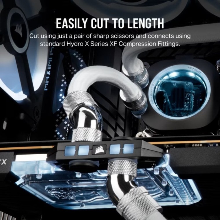 Corsair Hydro X Series XT Softline Mesh Tubing Tubos de Malla Negro