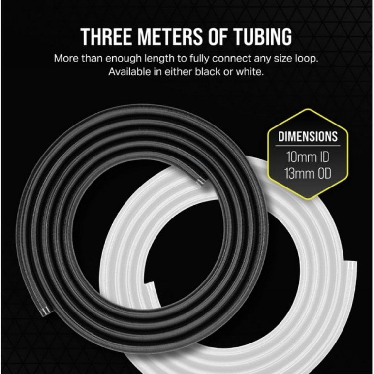 Corsair Hydro X Series XT Softline Mesh Tubing Tubos de Malla Negro