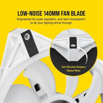 Corsair iCUE QL140 RGB PWM Single Pack Blanco 140 mm Corsair iCUE QL140 RGB PWM Single Pack Blanco 140 mm
