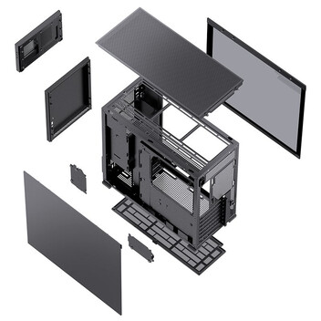 Torre PC Jonsbo D41 STD Cristal Templado USB 3.2 con Pantalla Negra