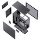 Torre PC Jonsbo D41 STD Cristal Templado USB 3.2 con Pantalla Negra