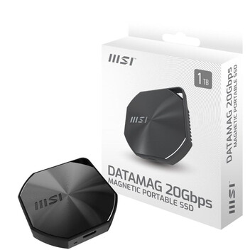 Disco Duro SSD Externo MSI DATAMAG 1TB USB 3.2 Gen 2x2 20Gbps 3D NAND Negro Aluminio