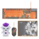 FR-TEC Dragon Ball Super Gaming Pack Teclado + Ratón + Alfombrilla + Peluche Freezer 15cm