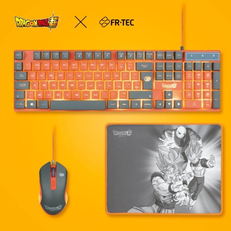 FR-TEC Dragon Ball Super Gaming Pack Teclado + Ratón + Alfombrilla