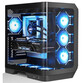 Torre PC Caja PC darkFlash DY570 Black Full Tower Vidrio Curvo 4xARGB ATX