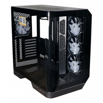 Torre PC Caja PC darkFlash DY570 Black Full Tower Vidrio Curvo 4xARGB ATX