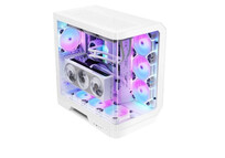 Torre PC Torre darkFlash DY570 White Full Tower cristal curvo doble cámara 4x ARGB