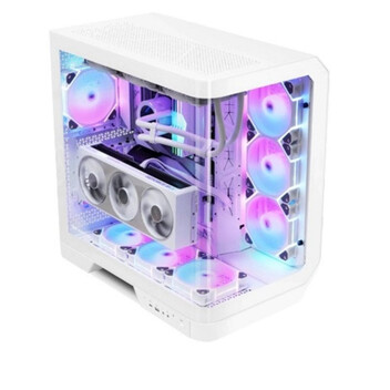 Torre PC Torre darkFlash DY570 White Full Tower cristal curvo doble cámara 4x ARGB