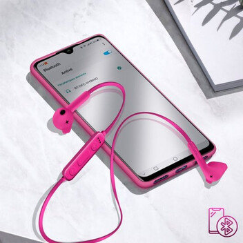Defunc Auriculares con Cable Bluetooth Control Remoto Micro Autonomía 5h Rosa