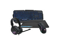 Deep Gaming X-wing 2 Combo Gaming 4 En 1 Auriculares LED + Teclado + Ratón RGB + Alfombrilla