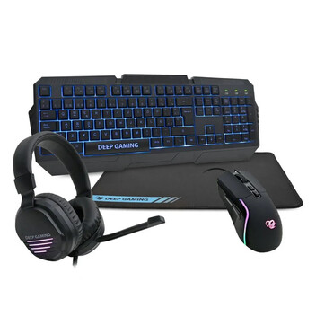 Deep Gaming X-wing 2 Combo Gaming 4 En 1 Auriculares LED + Teclado + Ratón RGB + Alfombrilla Deep Gaming X-wing 2 Combo Gaming 4 En 1 Auriculares LED + Teclado + Ratón RGB + Alfombrilla