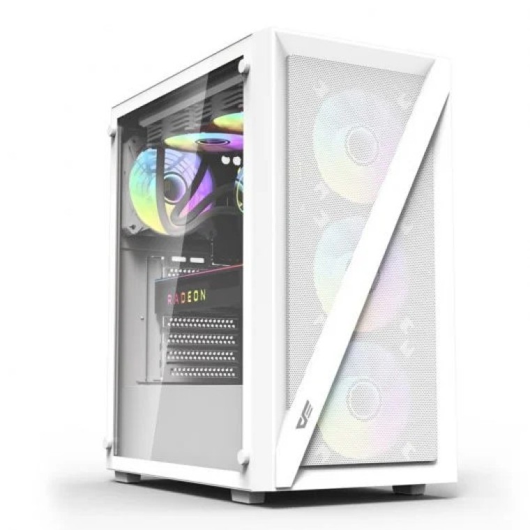 darkFlash DK260 Air Midi Tower Cristal Templado USB 3.0 Blanca