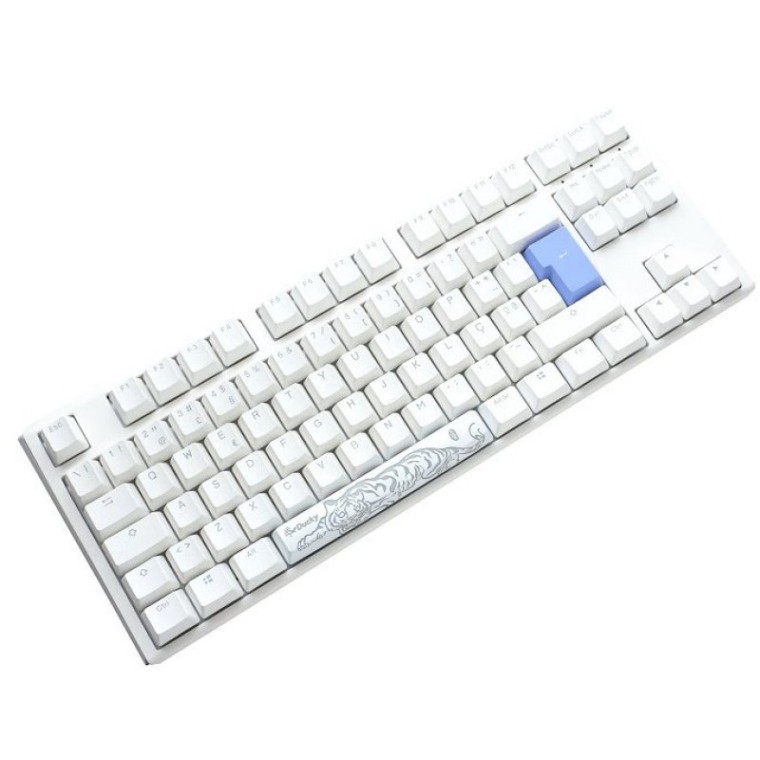 Ducky ONE 3 Classic TKL Pure White Hot-swappable MX-Red RGB PBT Teclado Mecánico