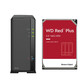Synology DiskStation DS124 NAS 1GB RAM + 1x Disco Duro 2TB WD Red Plus