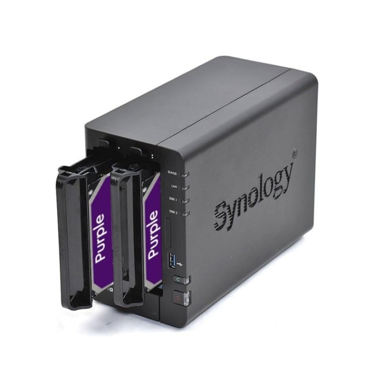 Synology DiskStation DS223 NAS 2GB RAM + 2x Discos Duros 10TB WD Purple