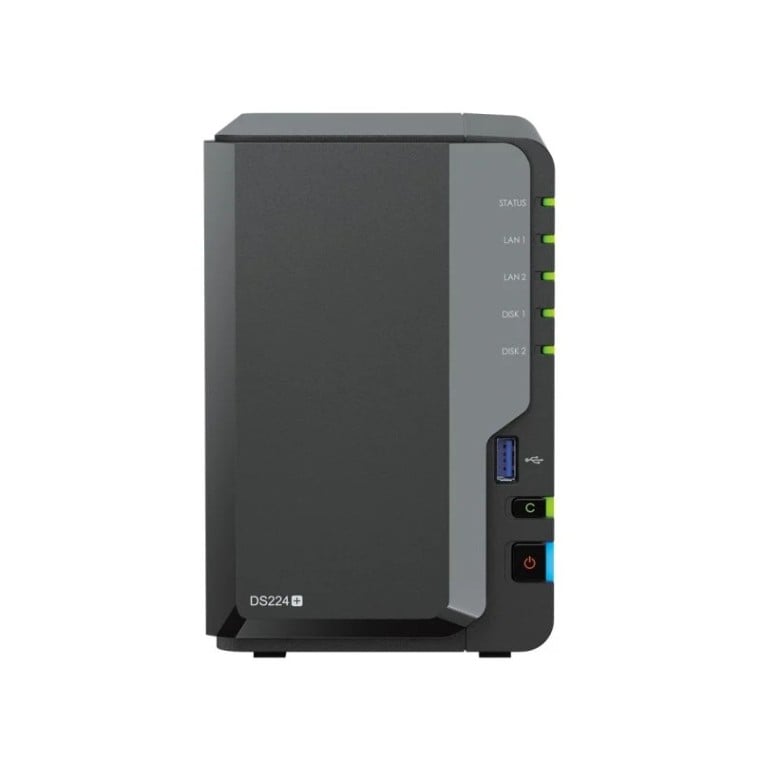 Synology DiskStation DS224+ NAS 6GB RAM Original + 2x Discos Duros 12TB Seagate IronWolf