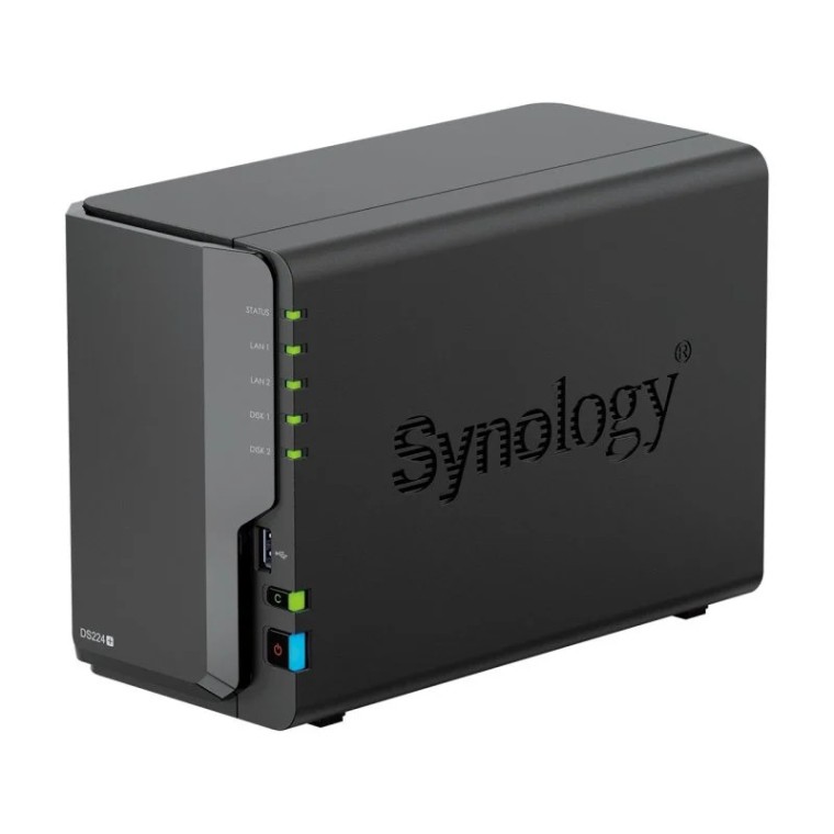 Synology DiskStation DS224+ NAS 6GB RAM Original + 2x Discos Duros 12TB WD Red Plus