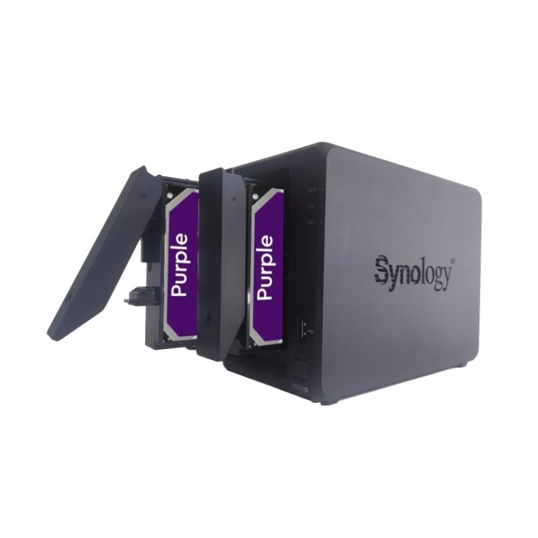 Synology DiskStation DS723+ NAS 6GB RAM DDR4 Original + 2x Discos Duros 12TB WD Purple