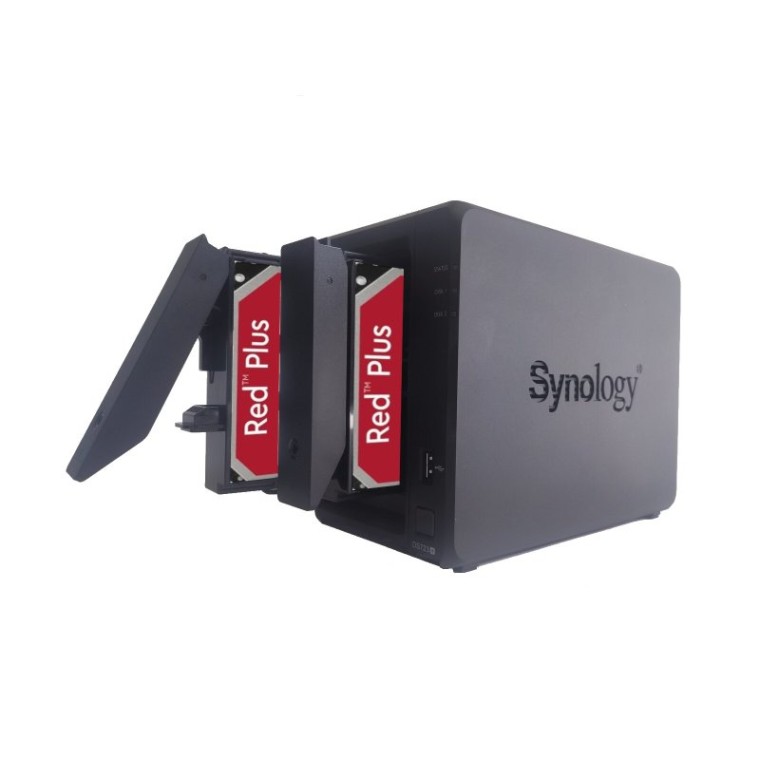 Synology DiskStation DS723+ NAS 6GB RAM DDR4 Original + 2x Discos Duros 12TB WD Red Plus