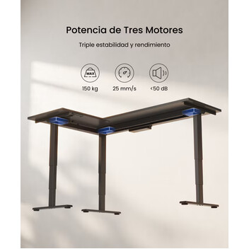 Escritorio Esquinero Elevable en L Cásico (E5L) Escritorio Esquinero Elevable en L Cásico (E5L)
