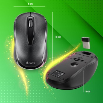NGS Easy Gamma Ratón Óptico Inalámbrico 1200 DPI NGS Easy Gamma Ratón Óptico Inalámbrico 1200 DPI