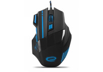 Ratón Esperanza EGM201B Gaming USB 2400 DPI Negro Azul Iluminado 7 Botones