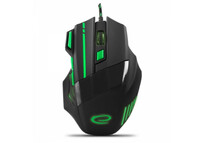 Ratón Esperanza EGM201G USB 2400 DPI Negro Verde Iluminación 7 Botones