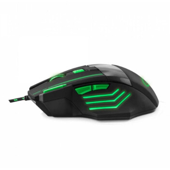Ratón Esperanza EGM201G USB 2400 DPI Negro Verde Iluminación 7 Botones